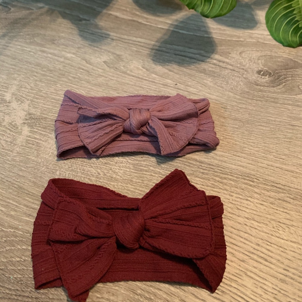 Baby Blings Bow Ribbed Lot of 2